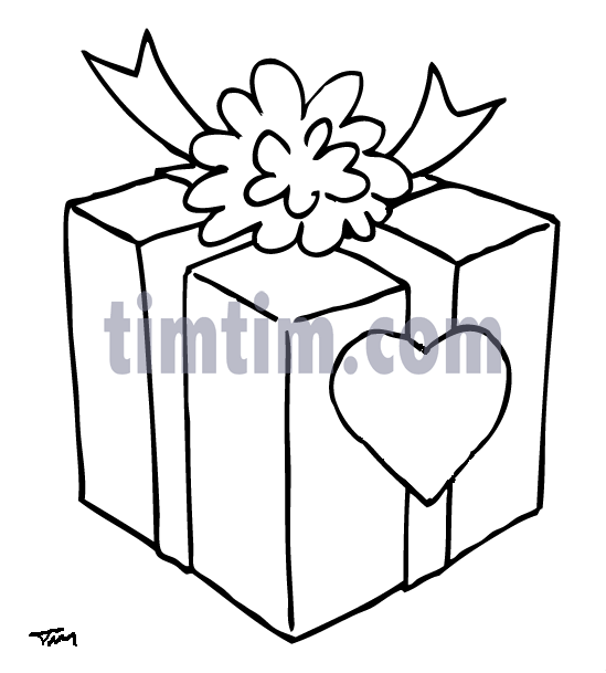 549x609 Free Drawing Of Christmas Gift Bw From The Category Christmas
