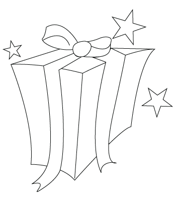 350x400 Gift Drawing To Color