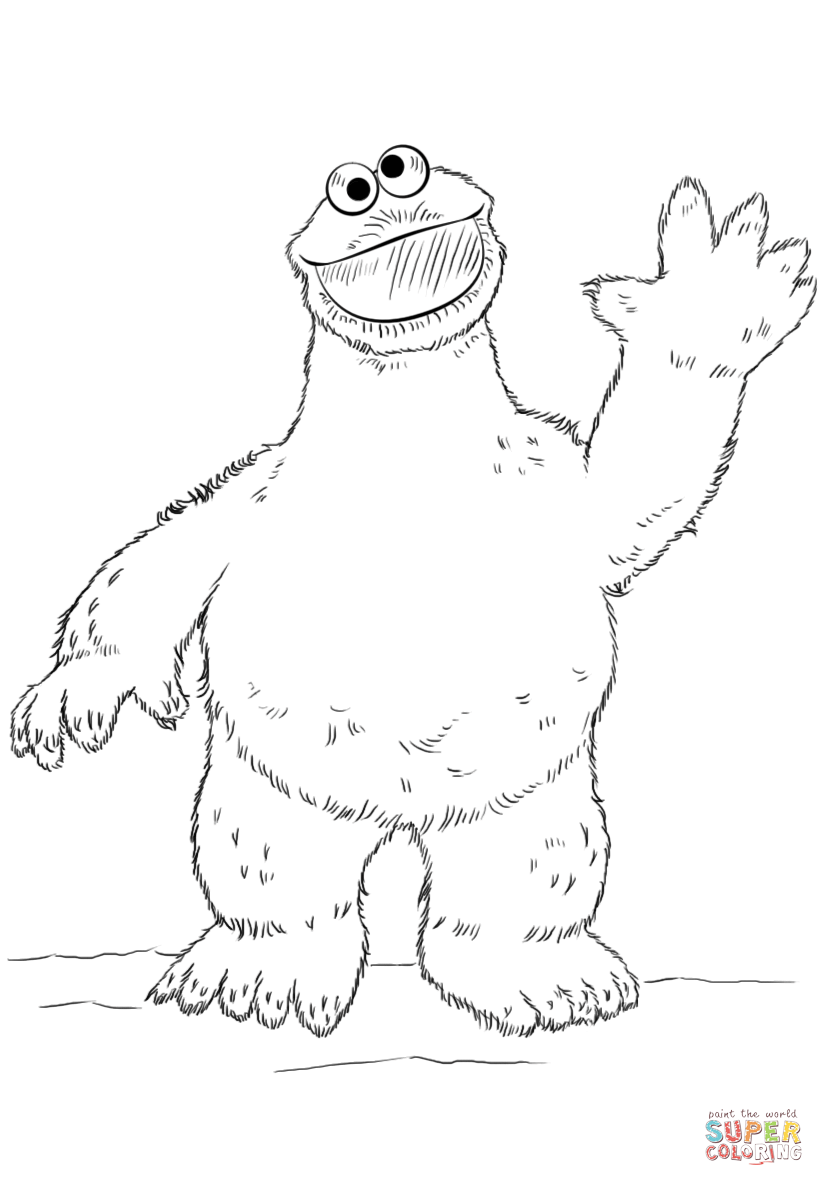 824x1186 Cookie Monster Coloring Page Free Printable Coloring Pages