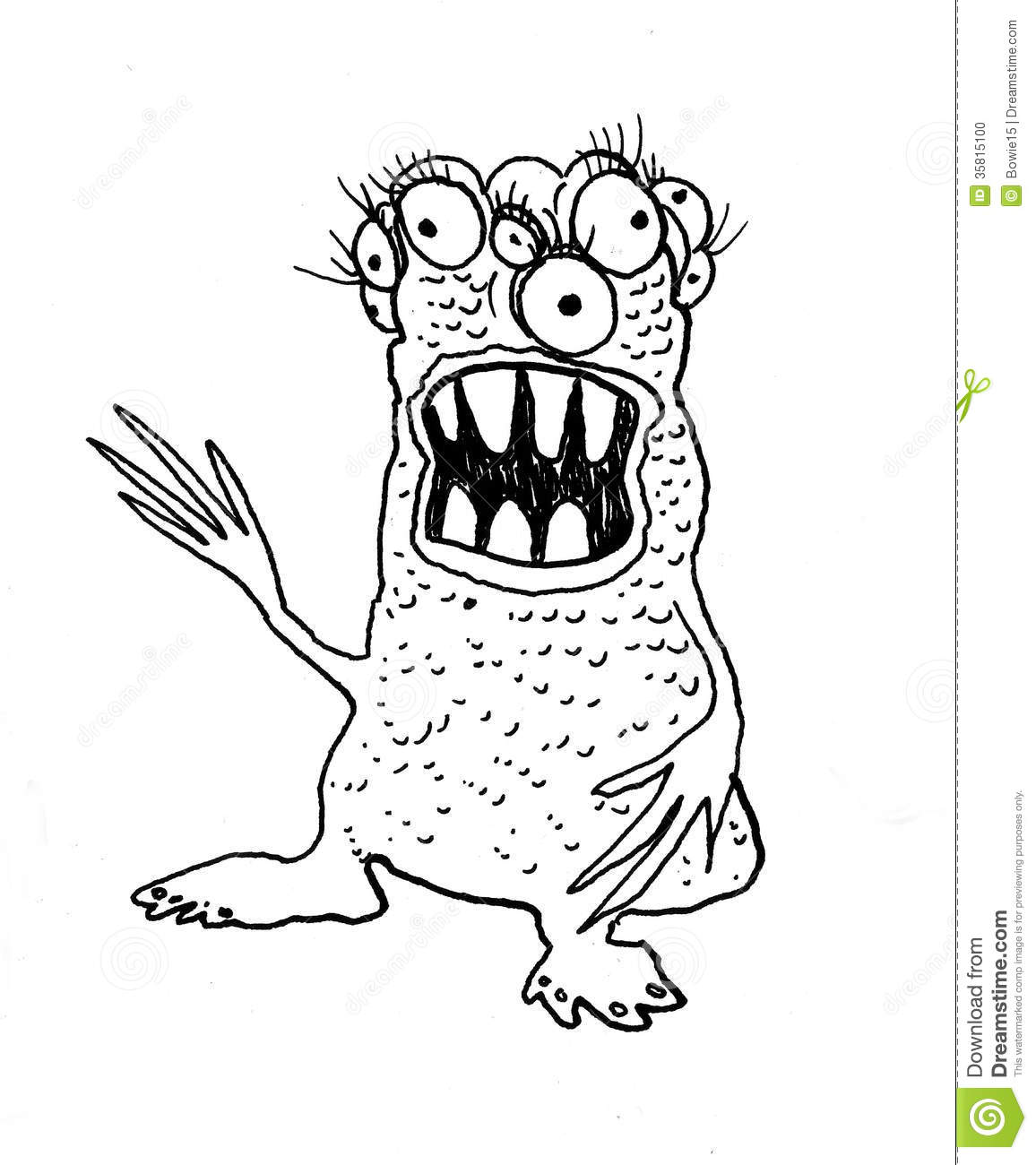 1156x1300 Drawn Monster