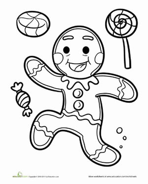 301x373 Gingerbread Man Worksheet