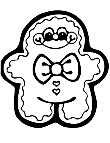371x480 Cute Gingerbread Man Coloring Page Free Printable Coloring Pages