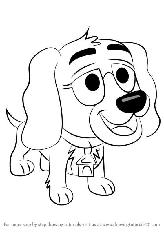 566x800 Learn How To Draw Ginger From Pound Puppies (Pound Puppies) Step