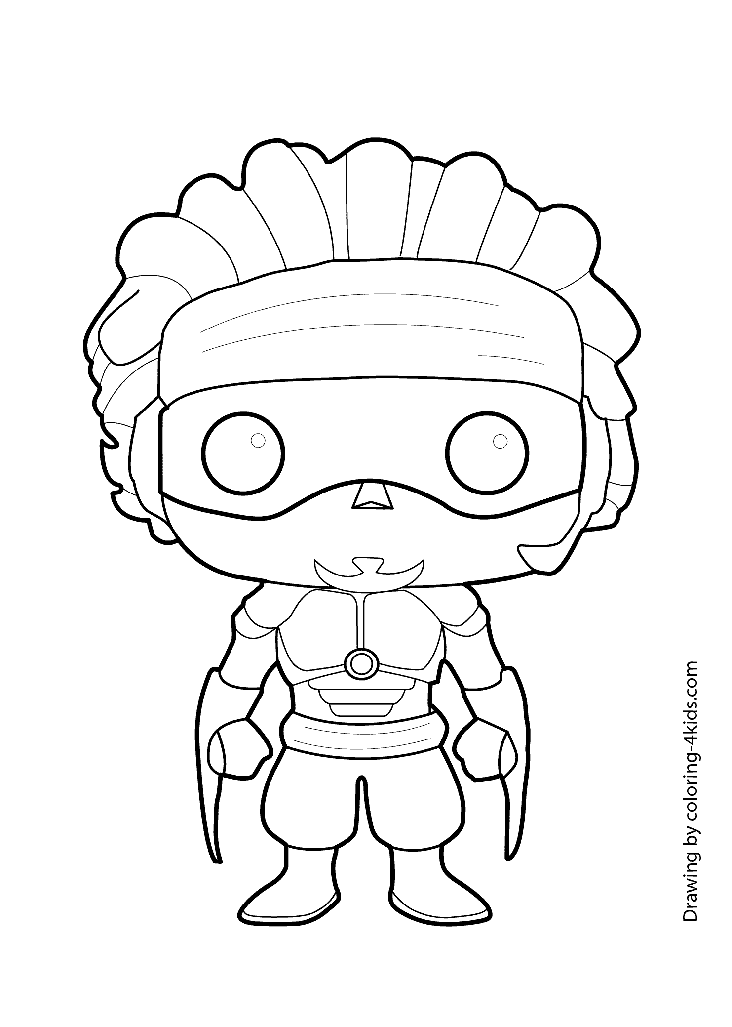 1483x2079 Wasabi No Ginger Hero Boy Coloring Page For Kids, Printable Free