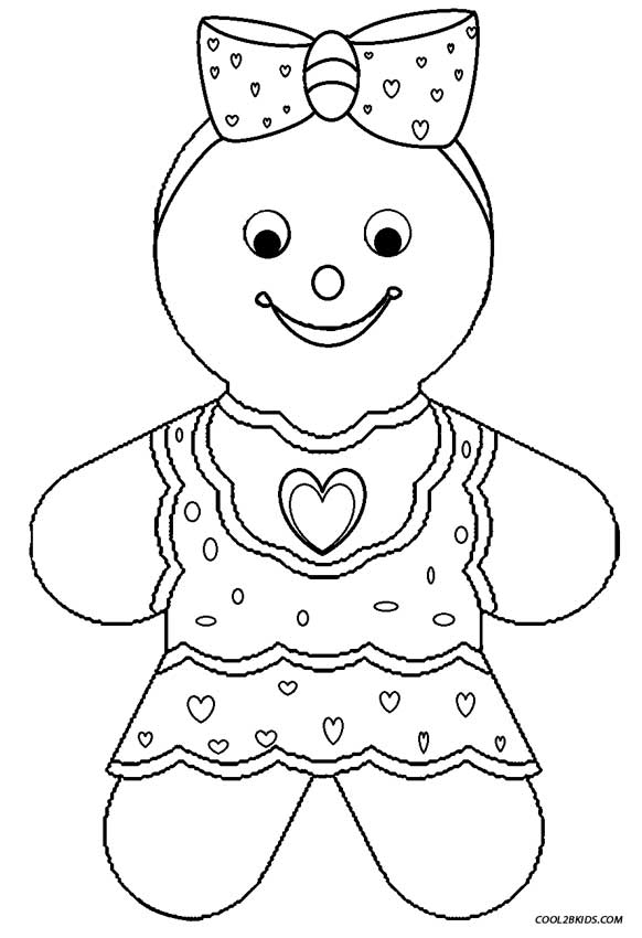 582x850 Cool Gingerbread Coloring Pages 44 In Coloring Pages For Kids