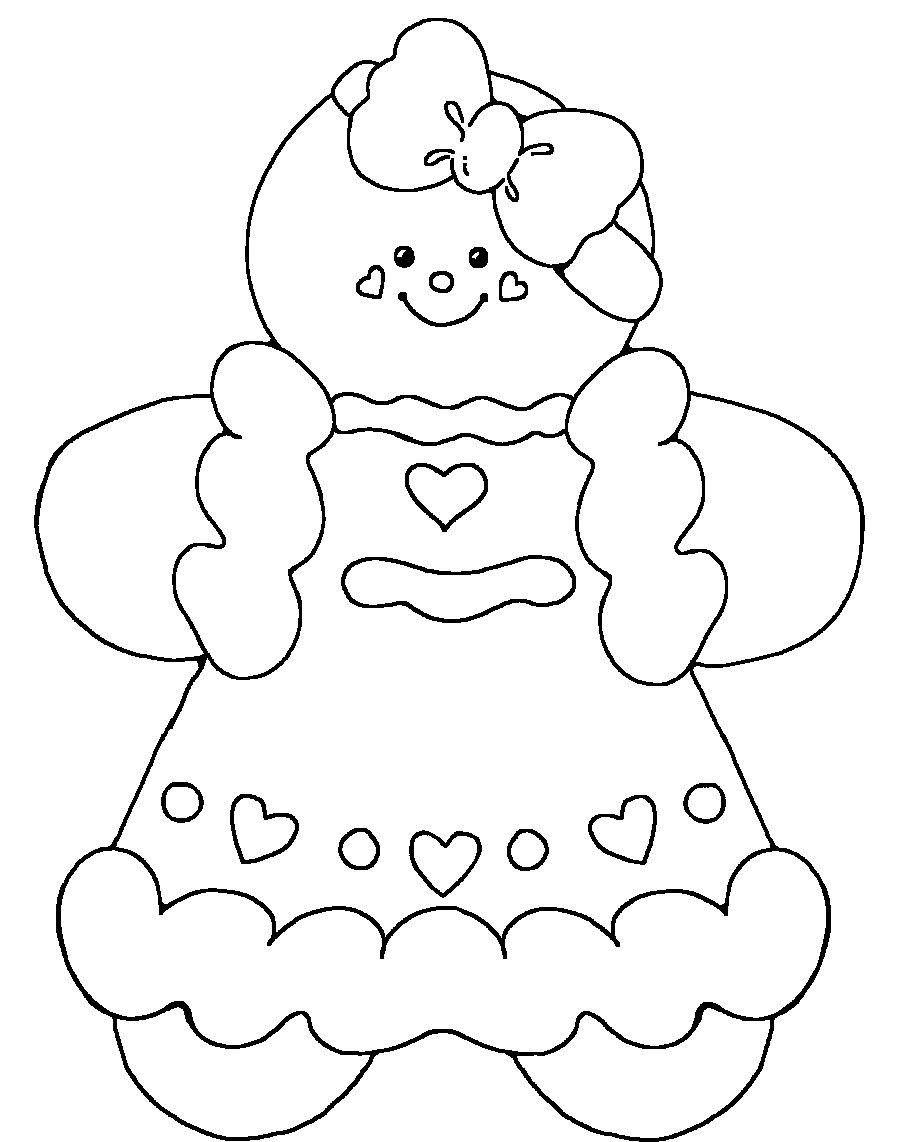 Free Coloring Sheet For Gingerbread Baby House 6