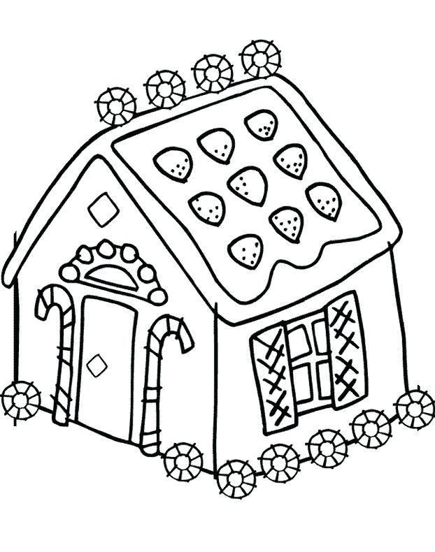 622x790 Free Gingerbread House Coloring Pages Free Online Gingerbread