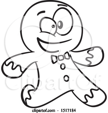 450x470 Clipart Of A Cartoon Gingerbread Man Running