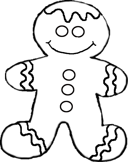 434x548 Christmas Coloring Pages Gingerbread Man Just Colorings