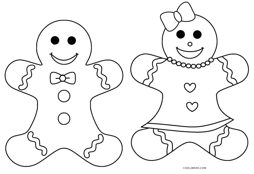 Gingerbread Man Line Drawing at GetDrawings | Free download