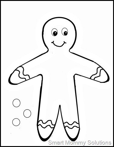 377x486 Scissor Cutting Gingerbread Man