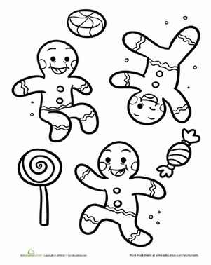 Gingerbread Man Line Drawing at GetDrawings | Free download