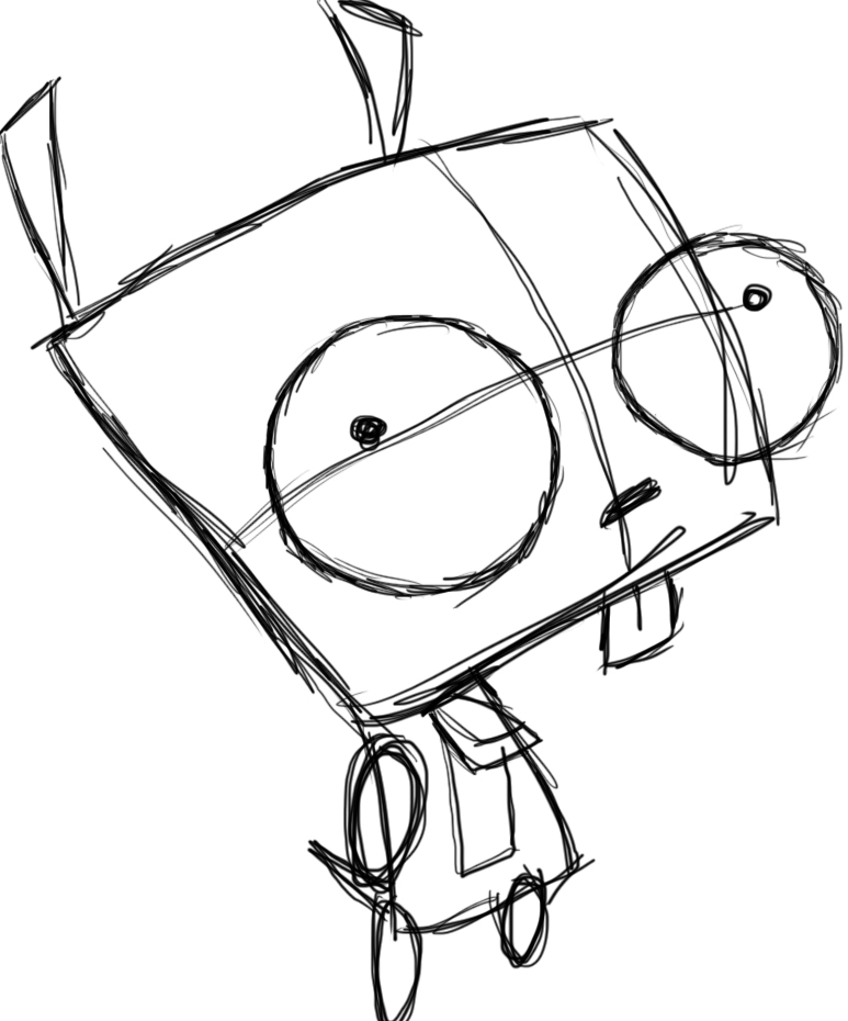 773x930 Gir Invader Zim Drawings Weird Comic Drawings