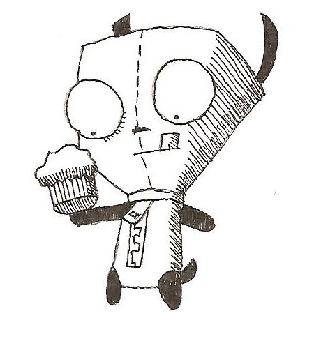 460x489 Gir Eating Cupcake By Equinox5