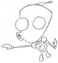 206x222 Black And White Gir Drawing By Rainbowsclera