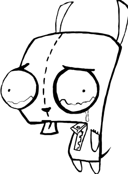 440x600 Sad Gir Lineart By Strickens