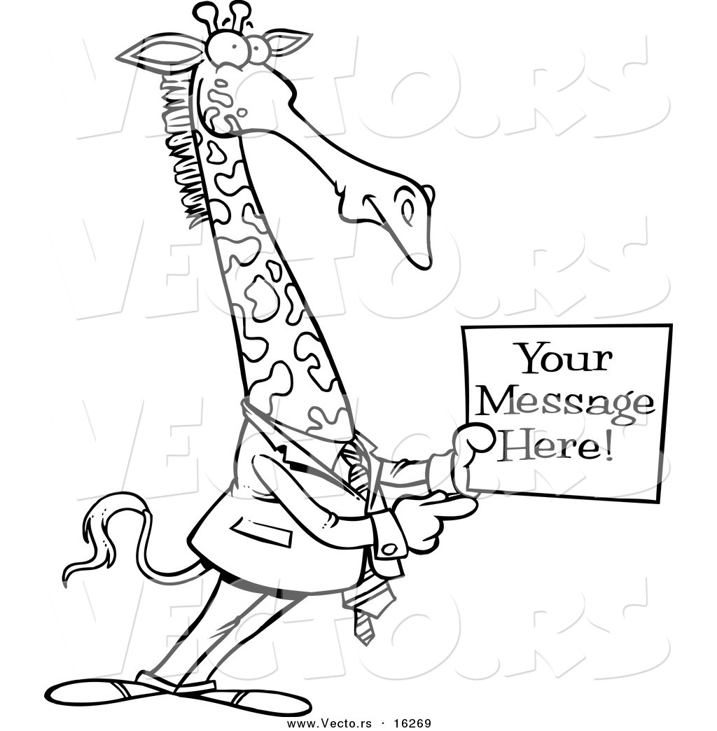 1024x1044 Cartoon Giraffe Drawing Vector Of A Cartoon Giraffe Businessman