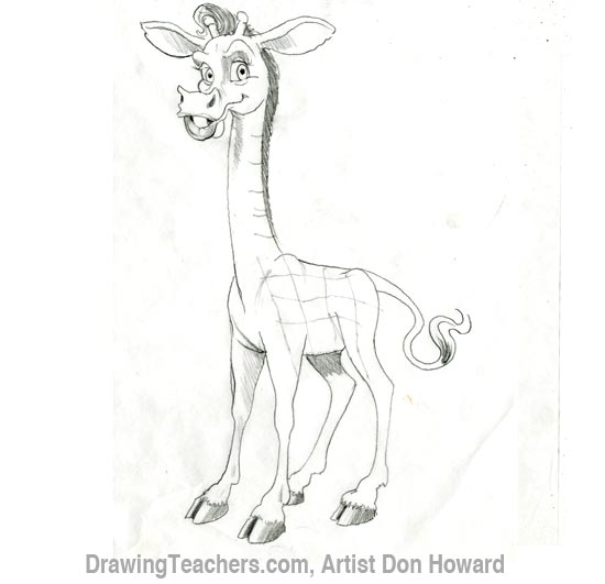 550x531 Cartoon Giraffe