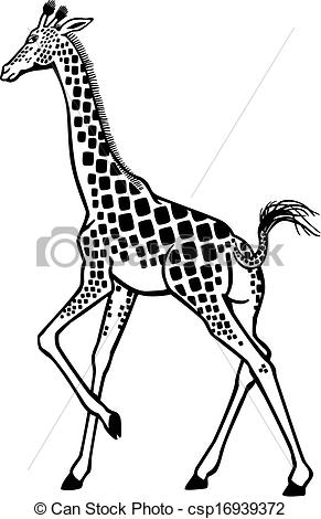 291x470 Giraffe Clipart Line Drawing