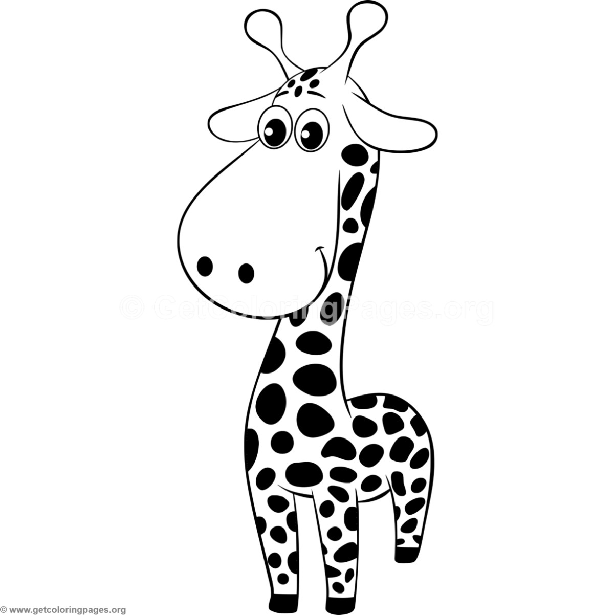 1202x1202 Simple Cute Cartoon Giraffe Coloring Pages