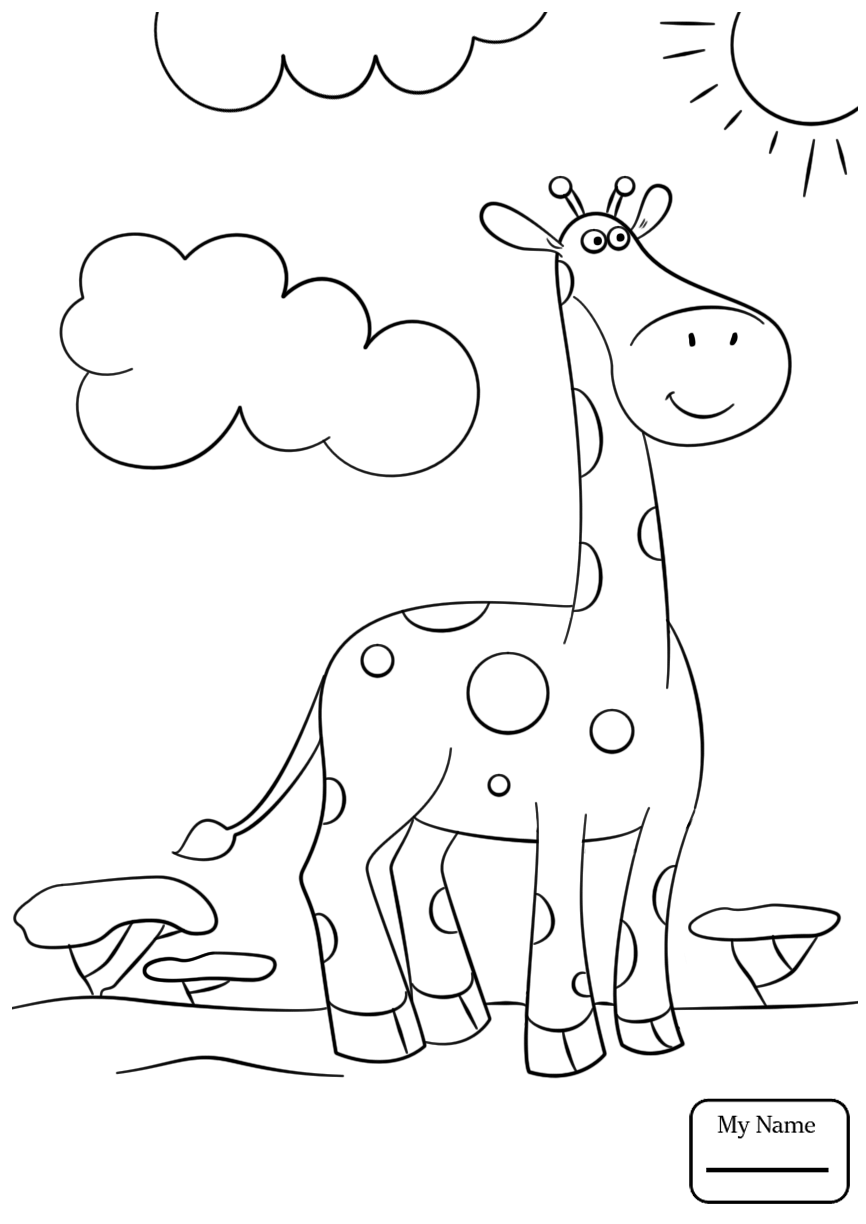 866x1224 Giraffes Cartoon Giraffe Wearing A Sweater Mammals Coloring Pages