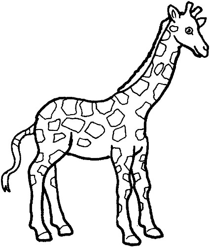 426x500 Cute Giraffe Clipart Black And White