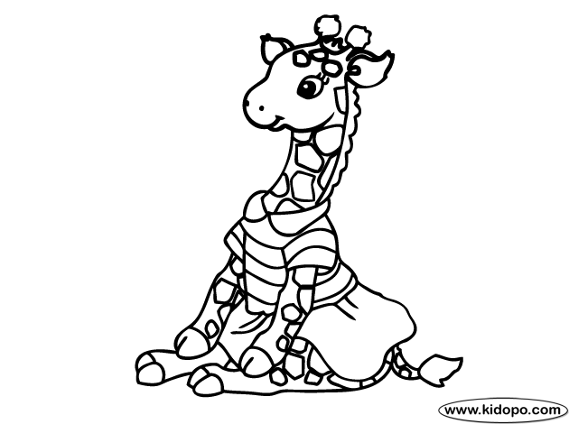 630x470 Cute Giraffe Coloring Pages