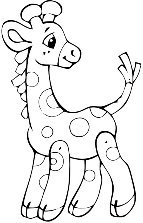 493x768 Cute Giraffe Coloring Pages Download