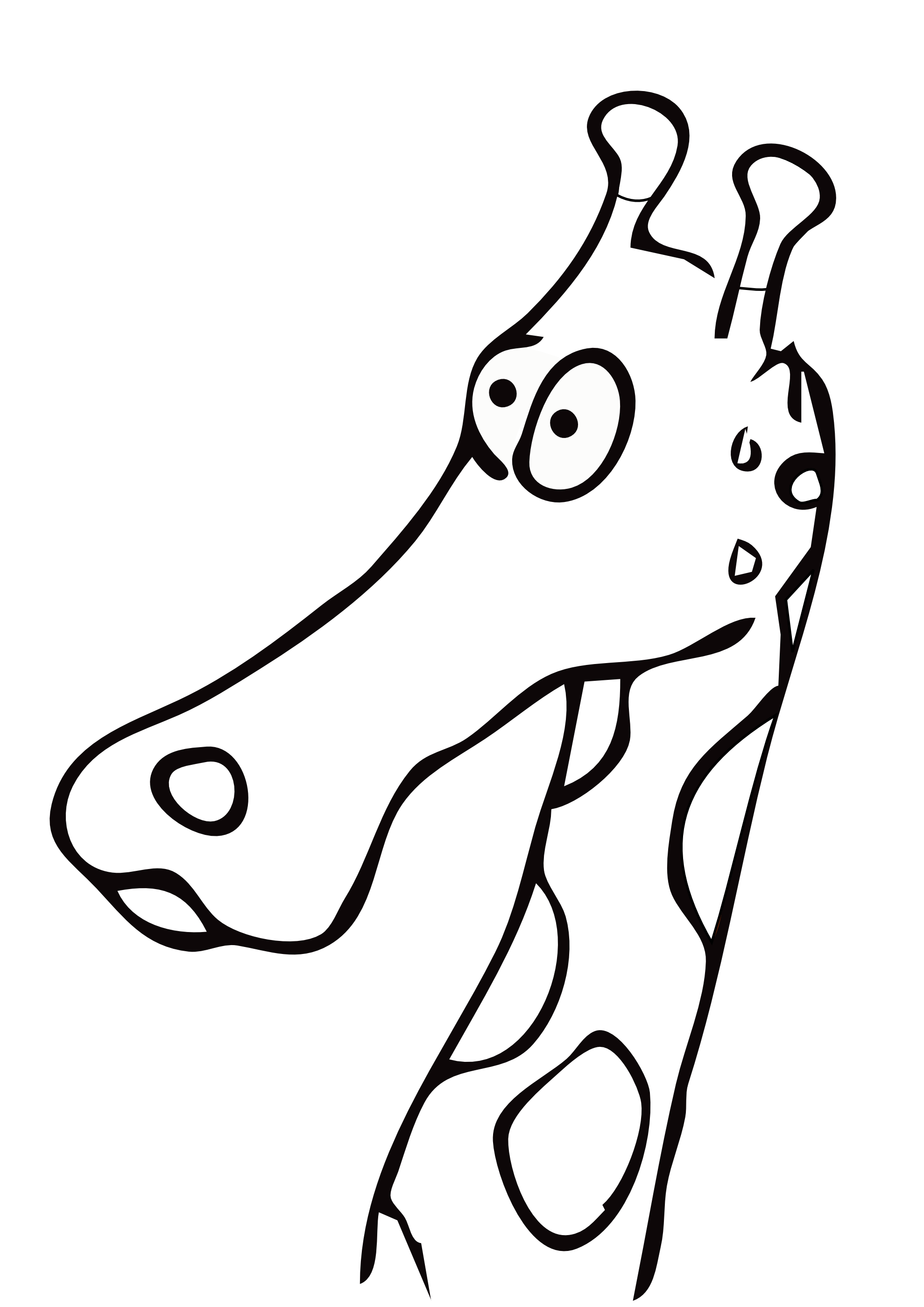 1979x2799 Cute Giraffe Clipart Black And White Holding A Heart Collection