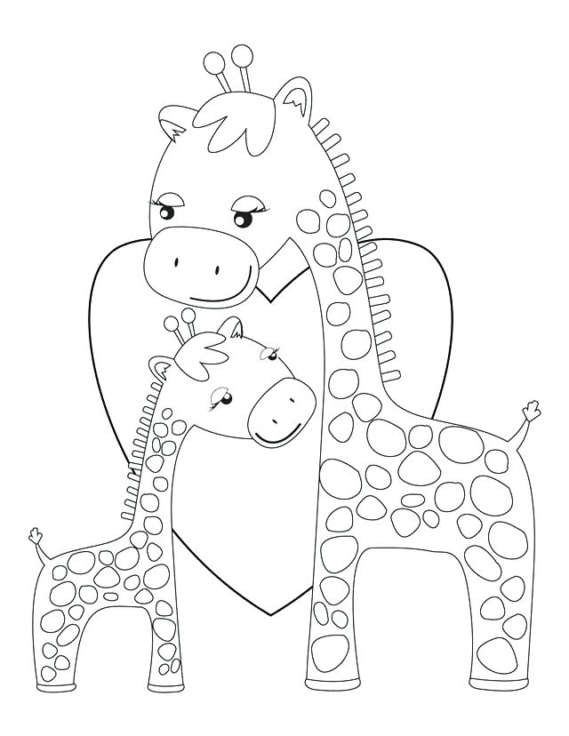 640x828 Minimalist Giraffe Coloring Page Fee Baby Pages Cute