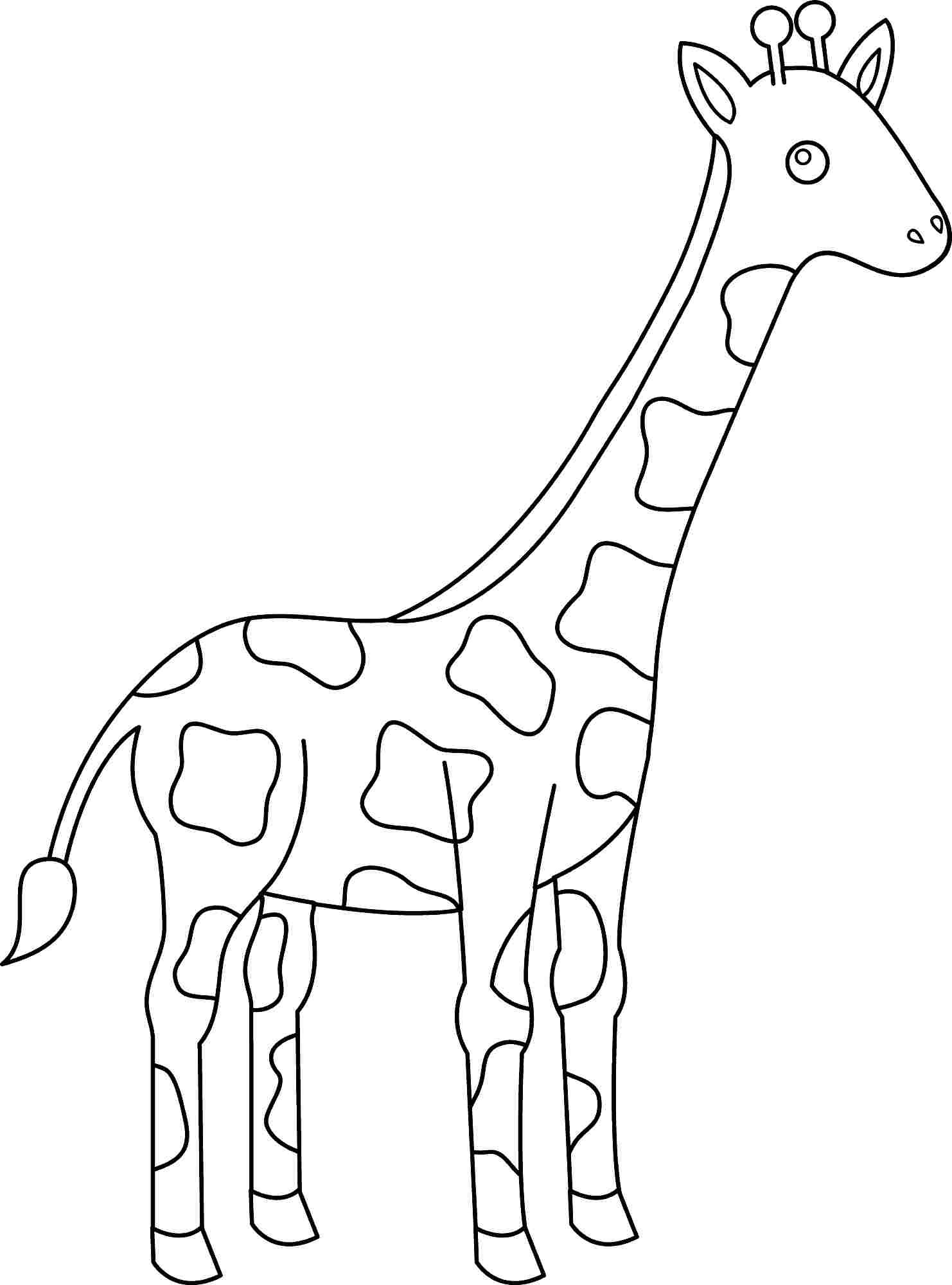 1482x2000 Valuable Design Animal Coloring Pages Giraffe Animals For Kids