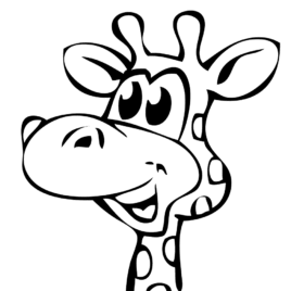 268x268 Giraffe Face Coloring Page Kids Drawing And Coloring Pages