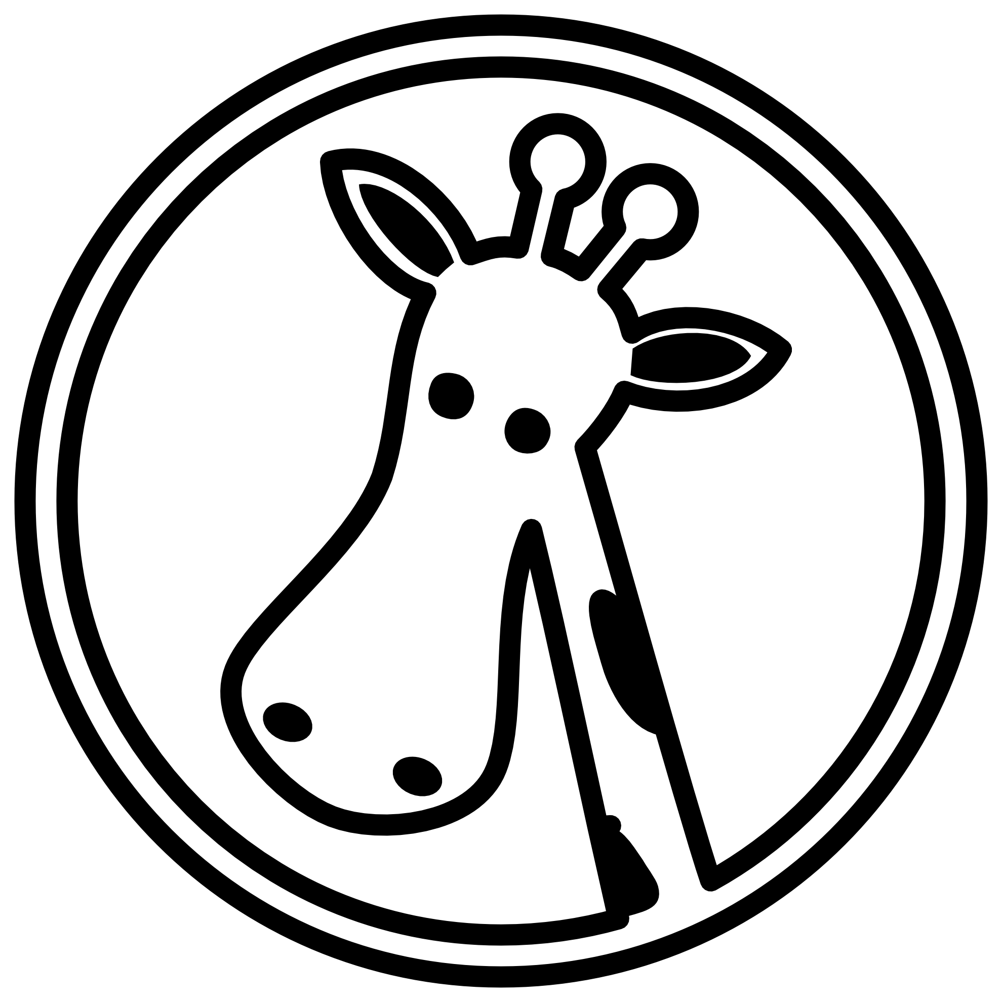 1979x1979 Giraffe Head Clipart Black And White