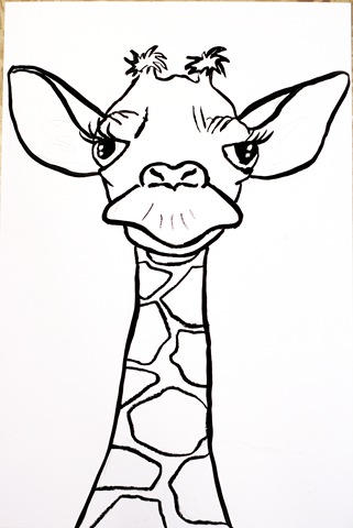 321x480 Drawing G Is For Giraffe, Drawings And Embroidery