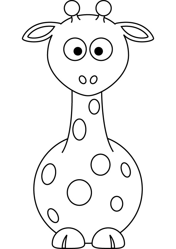 595x842 Download Free Baby Giraffe Coloring Page