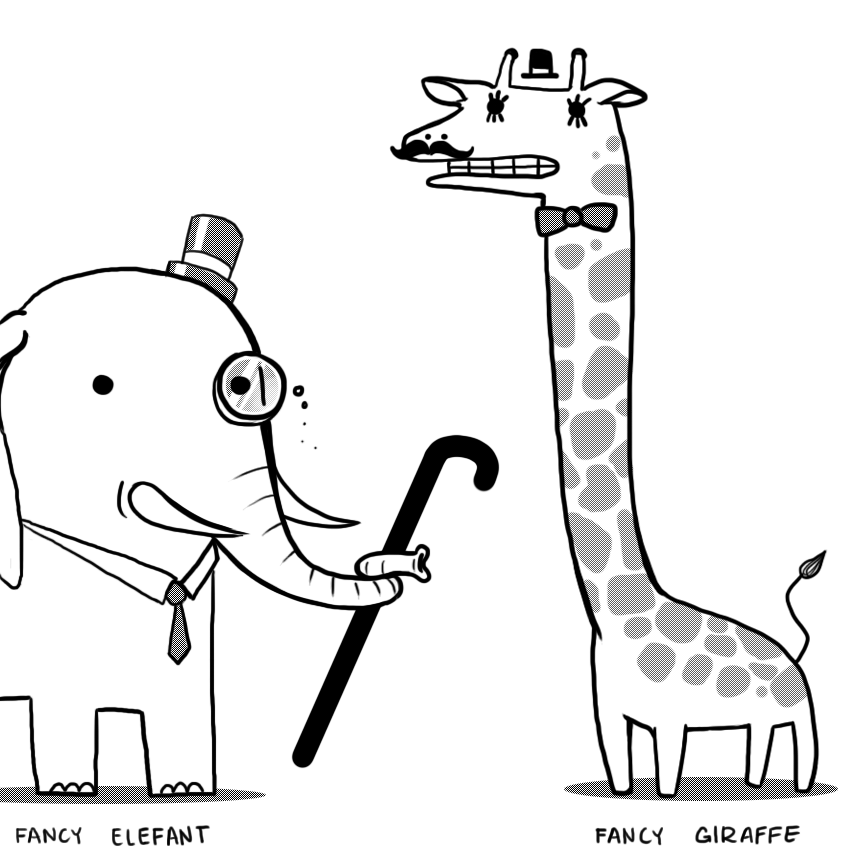 850x850 Fancy Elefant, Fancy Giraffe By Arseniic