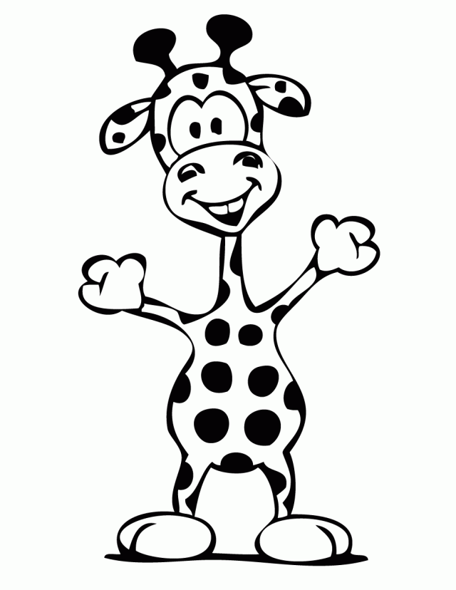 640x828 Baby Giraffe Clip Art Black And White