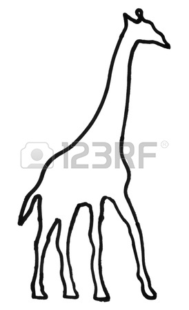 274x450 Outline Of A Giraffe Stock Photo, Picture And Royalty Free Image