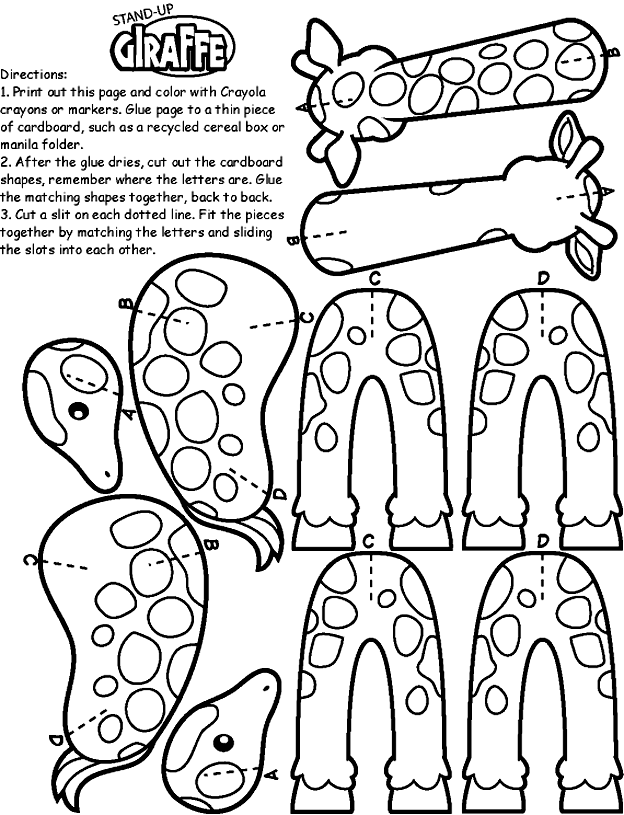 624x815 Giraffe Coloring Page
