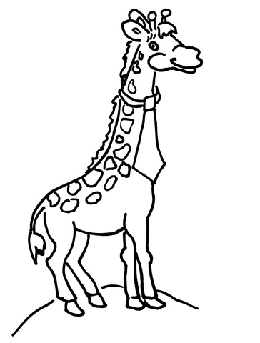 364x480 Giraffe With Necktie Coloring Page Free Printable Coloring Pages