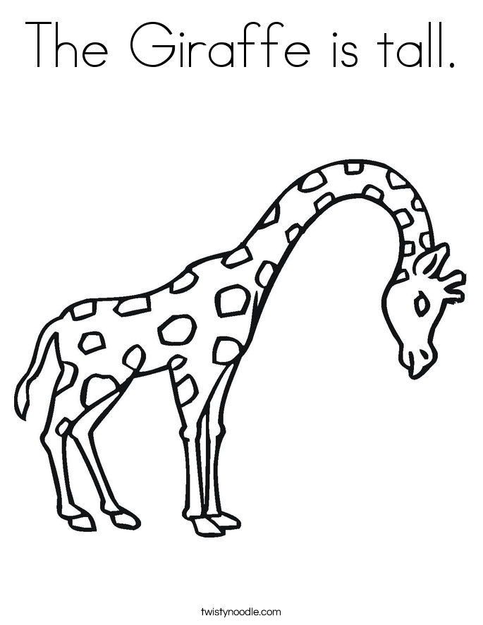685x886 The Giraffe Is Tall Coloring Page
