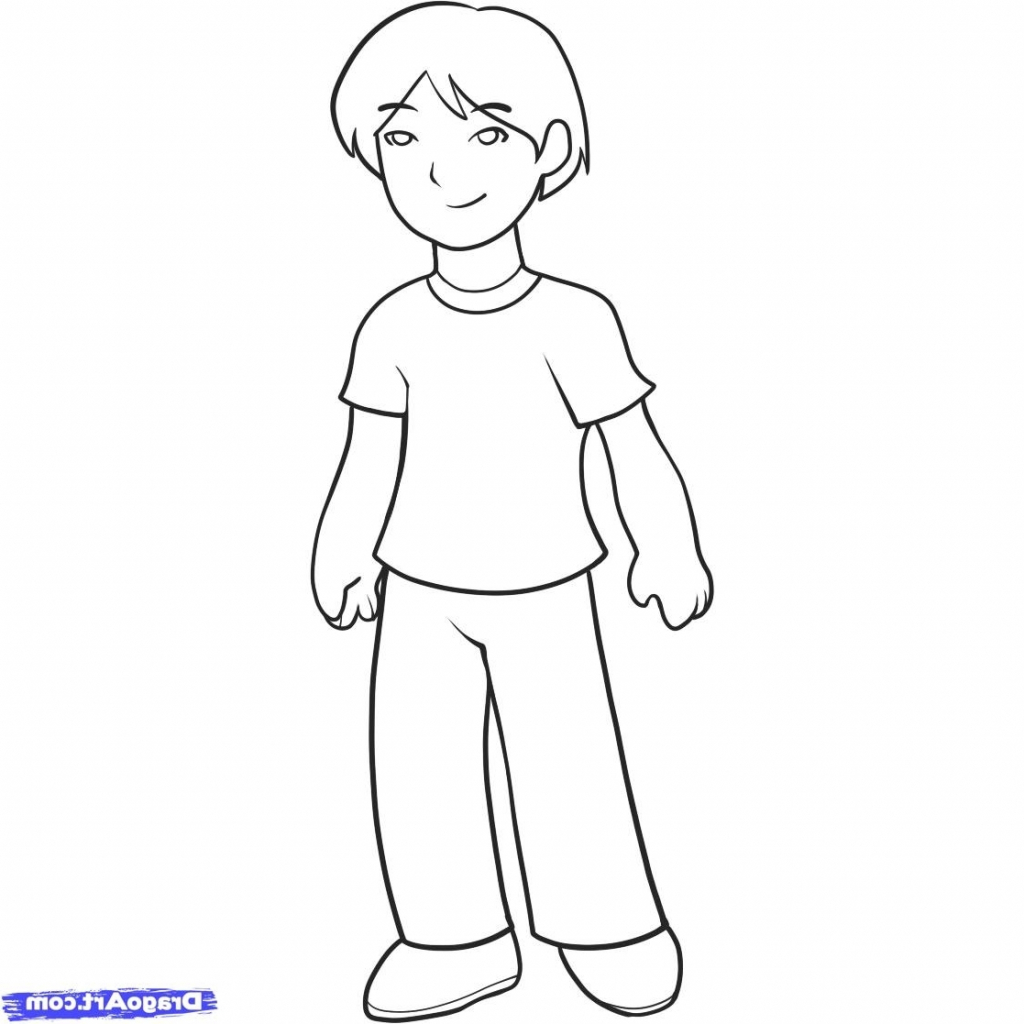 1024x1024 Cartoon Boy Drawing