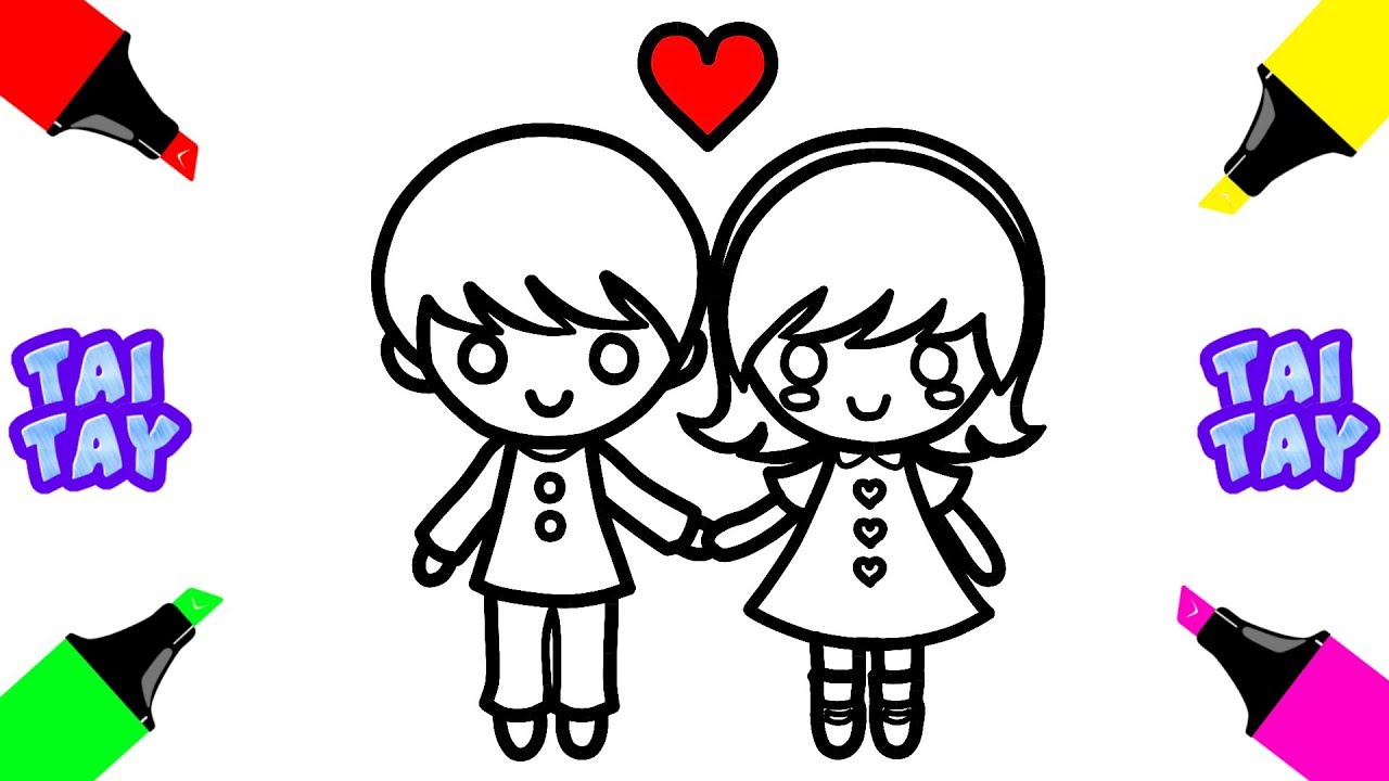1280x720 Coloring Book Love How To Draw Boy And Girl Set Of Clothes Art
