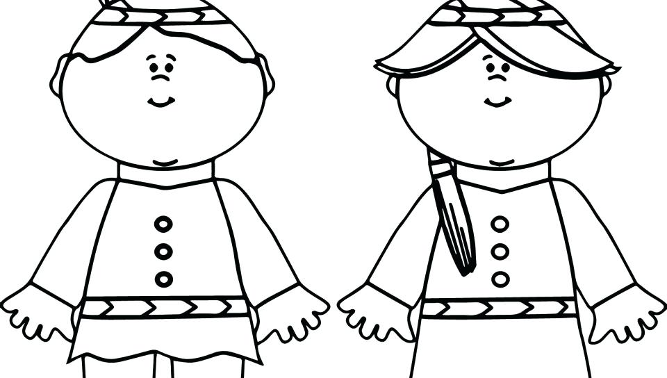 960x544 Boy And Girl Coloring Page