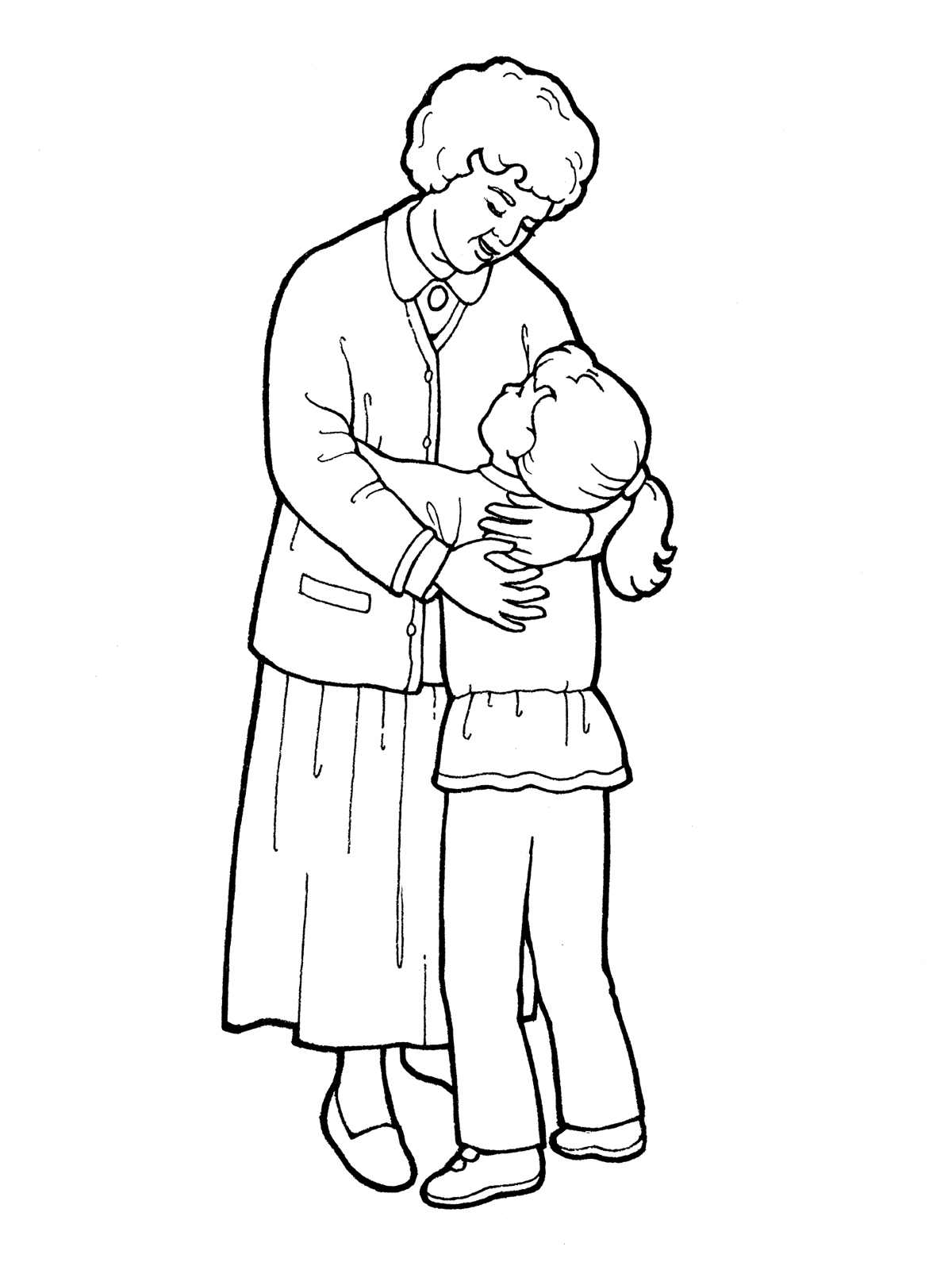 1200x1600 Grandmother Hugging Granddaughter