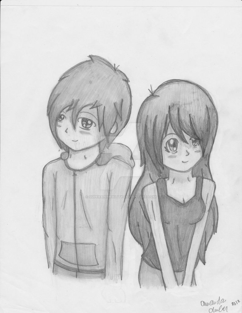 791x1024 Sketches Of Boy Or Girl A Drawing Of A Girl And Boy Together