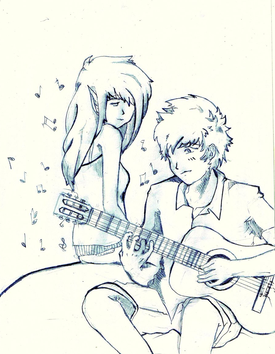 900x1155 Wallpaper Sketched And Drawing Of Boy Huging Girl Boy And Girl