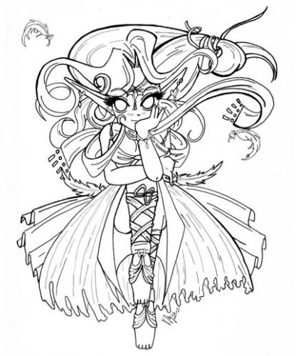 416x500 Anime Art Angel Girl