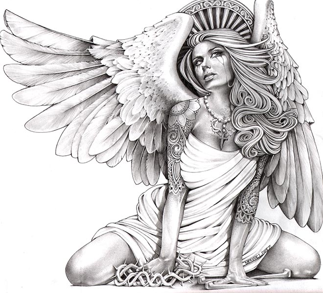 660x600 Crying Angel Chicano, Sexy Tattoos And Mexicans