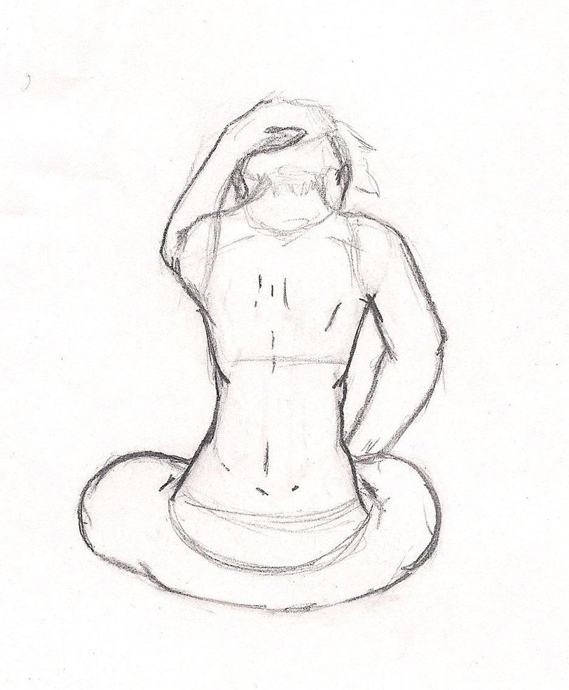 812x984 Drawing Of Girls Back Drawing Of Girl From The Back Drawing